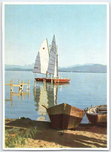 Vintage chiemsee sailboats - am,
