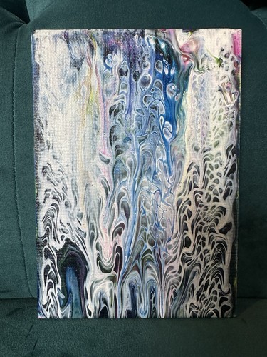Signed original abstract fluid - abstract,