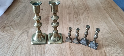 Vintage brass candlestick - brass,