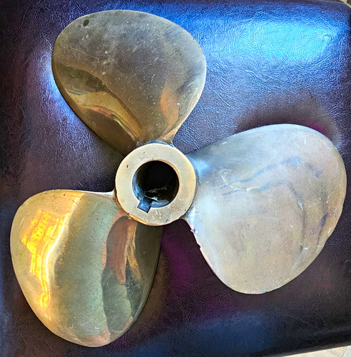 Boat propeller brass - boat, brass/bronze