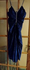Kadix Blue Lurex Sunray Pleat Dress, Size 14 or 12 ??  Vintage ??