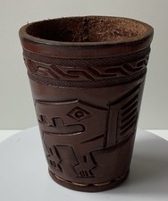 Vintage Hand Made Leather Dice