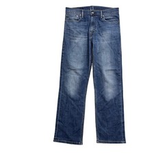 Levis 504 Jeans W32 L30 Mens Mid Blue Regular Straight Fit Stretch Denim