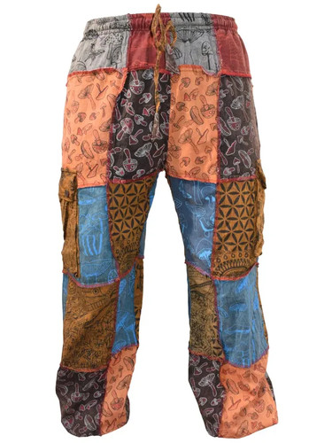Mens mushroom print patchwork - mushroom,