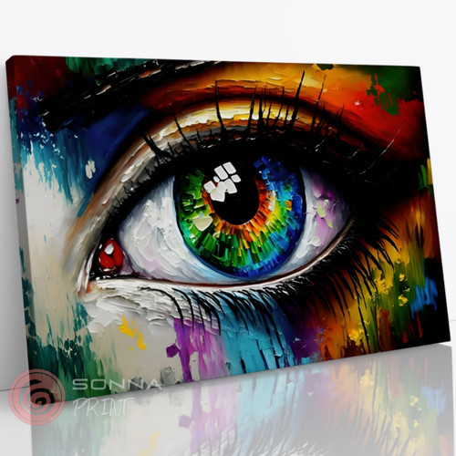 Eye painting colourful - painting,