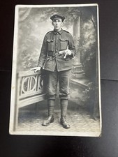 WWI Soldier Service Postcard