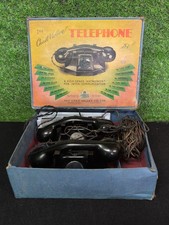 Vintage Rare Chad Valley Telephone Intercom Toy Set – Boxed 1950s Working Order 
