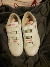 Ladies K Swiss White Trainers 6