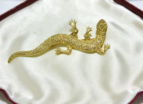 Vintage large sparkly lizard