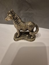 Vintage Pewter Figure Shetland Pony  made in England 'Alden Arts' 