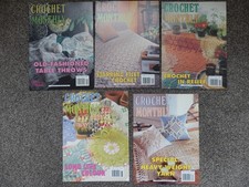 5 x Crochet Monthly Magazines - Issues 158, 159, 160, 161, 163 - Tricot