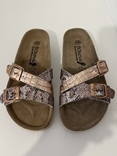 New Bonova Size 3 (36) Rose Gold Sparkle Adjustable Sandals