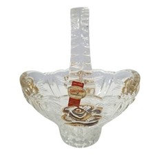 Lead Crystal Handled Gold Rose