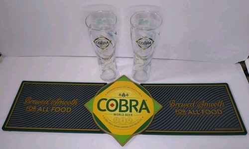 Cobra pint glass - with, beer
