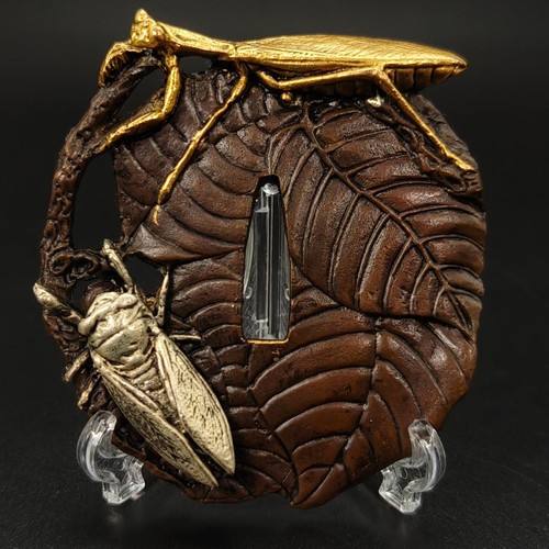 Xg290 tsuba crab cicada - &,