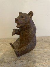 Beautifully Carved Black Forest Bear Wood Carving Figure Ornament