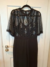 Coast Womens black sequin wide