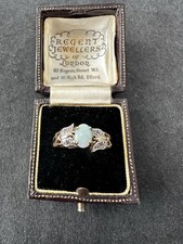 Antique Boxed, Vintage 9K Gold Opal & Diamond Dress Ring–B'ham 2007, Size N, 6.5