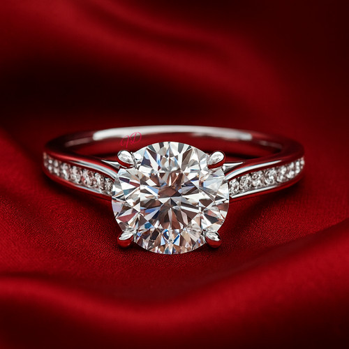 Diamond ring engagement - diamond, lab