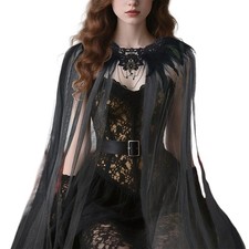 Women Black Feather Collar