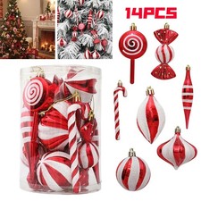 14PCS Red White Glitter Candy