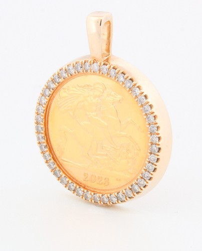 22ct gold half sovereign - half,