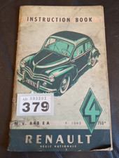 1954 RENAULT 4 INSTRUCTION BOOK 750cc