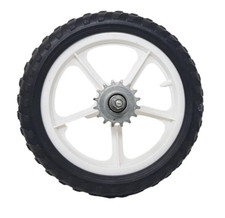 12" White Rear Mag Wheel & (PU) Solid Black Tyre Plastic 12" Kids Bikes