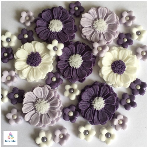 Purple lilac white edible - &,