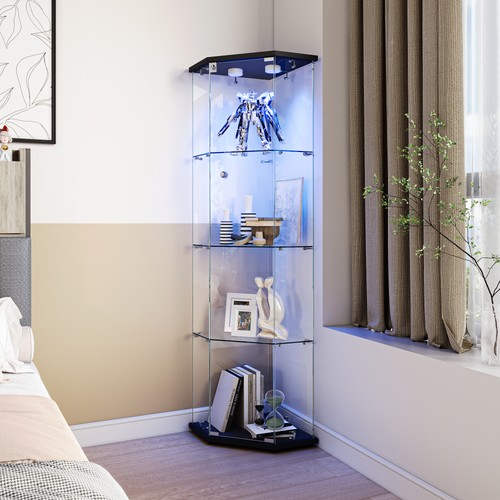Glass display cabinet corner - cabinet,