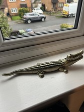 Vintage Large Brass Crocodile