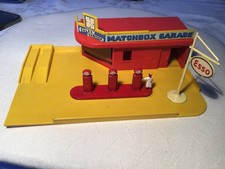 Matchbox Garage with  Esso Sign and Petrol Pumps 
