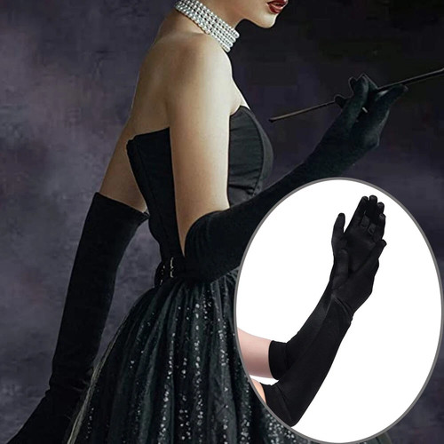 Stretchy long opera gloves - stretchy,