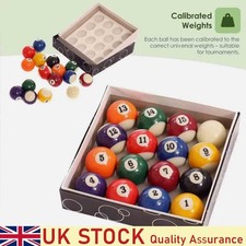 Full Size 16 Spots And Stripes Pool Ball Set 2" Billiard Ball  UK Regulation