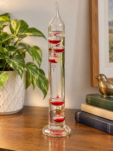 Galileo thermometer 28cm glass - 28cm,
