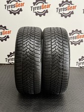2x 205 55 R16 91T DUNLOP WINTER SPORT5 M+S 5-7mm TESTED FREE FITTING 