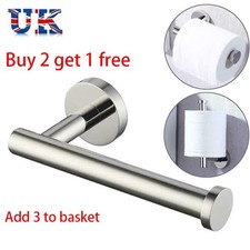 Toilet Roll Holder Dispenser Wall Mounted Stainless Steel Modern Style UK🔥
