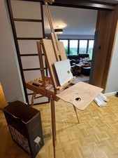 Bolmere Delux French Style Easel and Sketchbox, Beautiful Solid Wood, Foldable