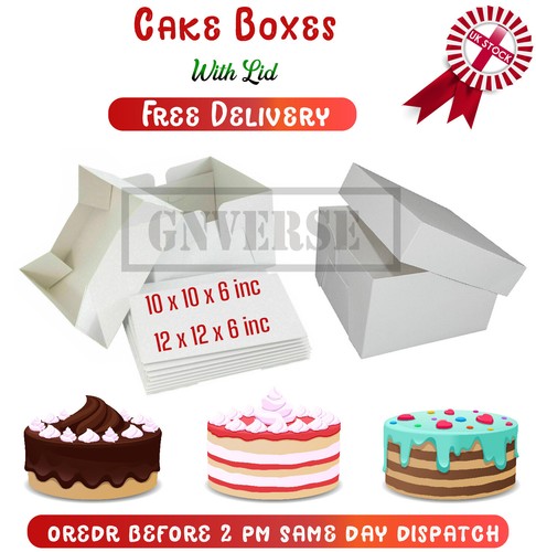 White cake boxes - cake,