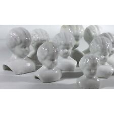 Doll Heads, 5x antique China heads glazed,damaged 2.5cm - 5 cm, Frozen Charlotte