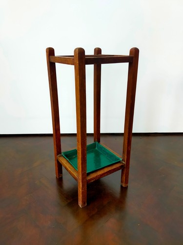 Vintage oak umbrella stand - vintage,