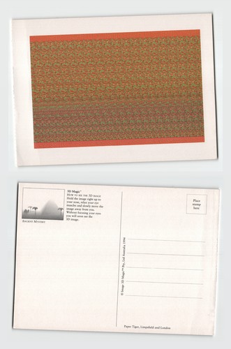 Postcard magic stereogram - postcard,