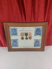 Antique French WW1 Framed Medal Group With Certificate & Accreditation 