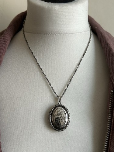 Vintage sterling silver oval - vintage,