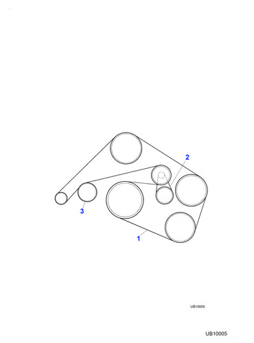 Jaguar drive belt - drive, tensioner
