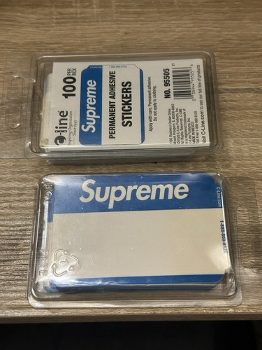 Supreme name badge sticker - supreme,