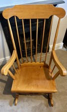 Solid Pine Rocking Chair Comfortable Beautiful Nursery Fireside