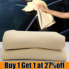 Large Natural Chamois Leather Car Cleaning Cloth Wash Absorbent Drying Towel UK
