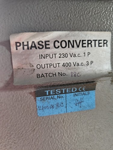 Rotary phase converter - rotary,