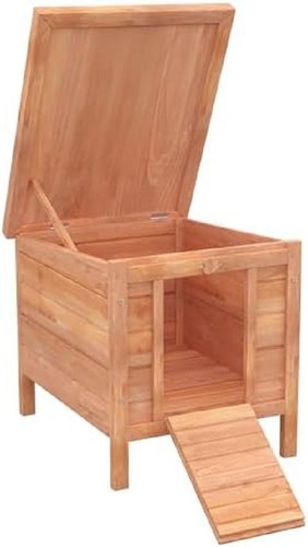 Pawhut wooden rabbit hutch - pawhut,
